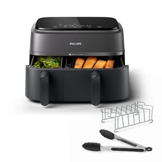 Philips 3000 Airfryer - Freidora de Aire doble cesta 9L