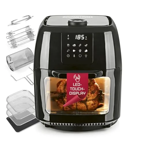 GOURMETmaxx Digital XXL Hot Air Freidora 9 litros | Freír sin grasa