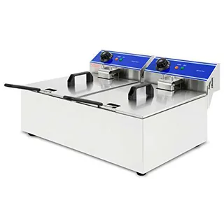 VERTES Freidora Eléctrica Profesional 2x 10L, 6000W