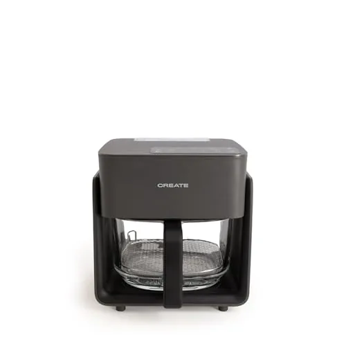 CREATE/AIR FRYER STUDIO CRYSTAL/Freidora sin aceite 4.2 L con vaporizador de agua negro/Capacidad 5-6 raciones