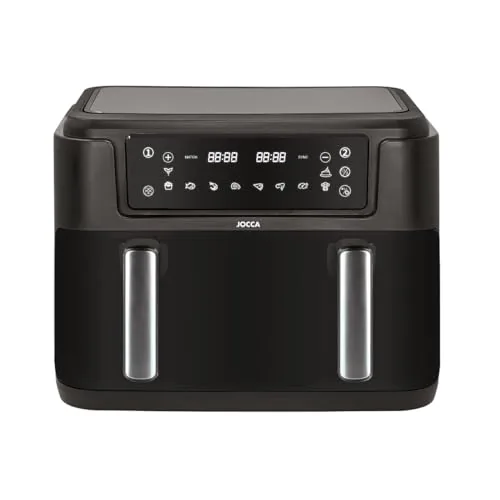 JOCCA - Freidora de Aire 10L con Doble Cubeta, 2400W