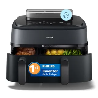 Philips 5000 Airfryer - Freidora de Aire Doble Cesta SteamFry 9L
