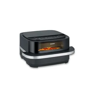 SEVERIN Freidora de aire S-Fry Pizza & More, 10 programas automáticos para pizza y más