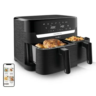 Moulinex XXL Dual Easy Fry 11L: Freidora de Aire de Doble Cesta +8 Personas