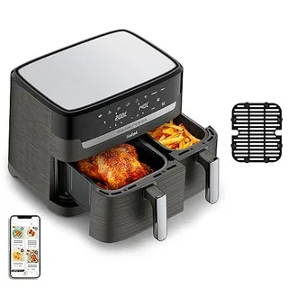 Tefal EY905B10, Easy Fry & Grill Dual XXL, 8,3 L, Acero inoxidable