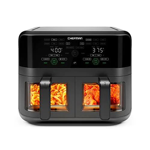 Chefman Square Plastic Air Fryer, With Capacitive Touch Control