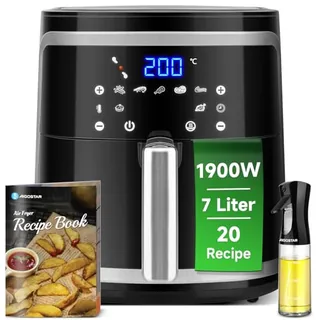 Aigostar Freidora de Aire 7L, 1900 W, Doble Uso: con Cesta o Cajón