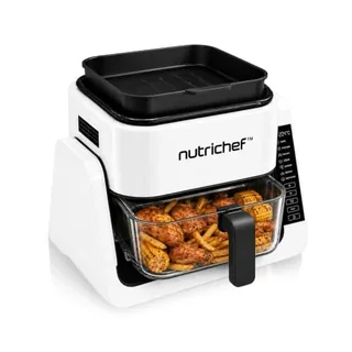 Nutrichef freidora de aire de 3.8L y grill de 1L, 7 modos de coccion preestablecidos