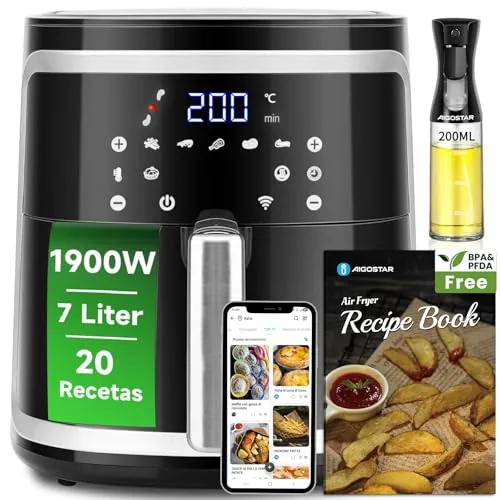 Aigostar Freidora de Aire Wifi 7L 1900W Air Fryer