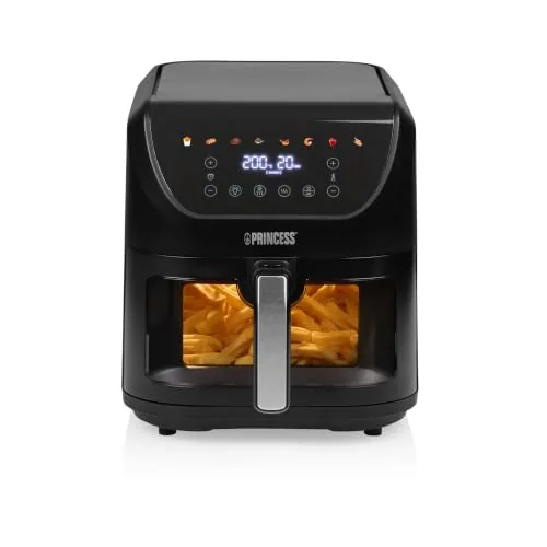 Princess SlimFry Airfryer, 8L Capacidad, 2000W, 8 Programas