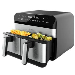 Cecotec Freidora de Aire Digital de 9L Air Fryer Cecofry Advance 9000 Inox | 2800W