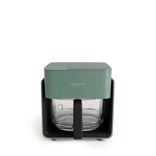 CREATE/AIR FRYER STUDIO CRYSTAL/Freidora sin aceite 4.2 L sin vaporizador de agua verde sage/Capacidad 5-6 raciones