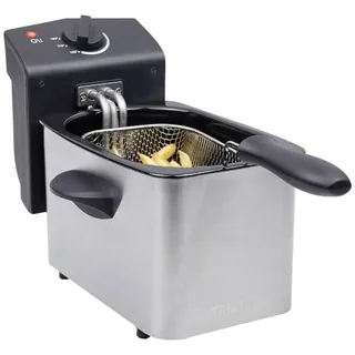 Tristar Freidora, 2 L, 800 W, Zona Fría, para Camping y Dos Personas | Termostato regulable hasta 190 °C