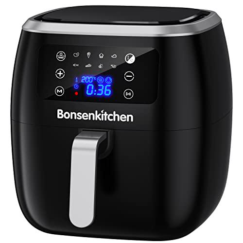 Bonsenkitchen Freidora sin Aceite 6L, Freidora Aire Caliente con 9