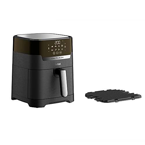 Tefal EY5058 Easy Fry &amp; Grill Precision Freidora de aire caliente | Tecnología 2 en 1 (Freidora de aire caliente y Grill) | Capacidad: 4,2 litros | 8 programas automáticos | Temporizador | Negro