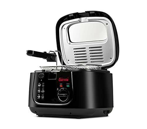 Girmi FG21 Freidora, 1800 W, 2,5 L, antiadherente, color negro