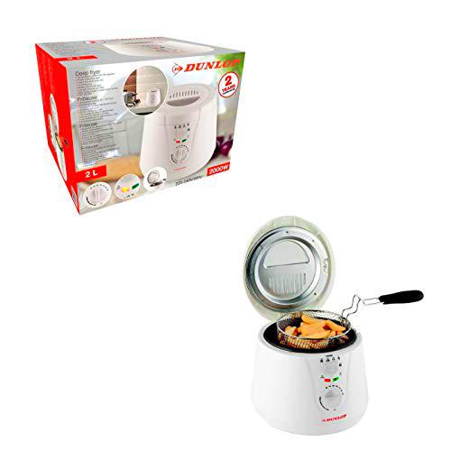 Dunlop 871125206298 freidora, 2 L), color blanco