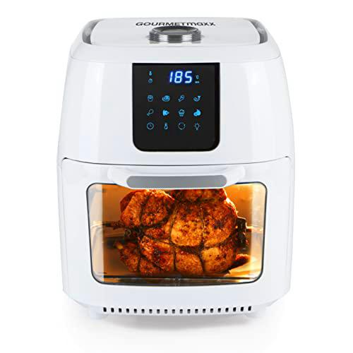 GOURMETmaxx Freidora digital XXL de 9 litros de aire caliente, Freír casi  completamente sin grasa