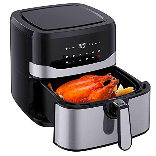 7L Freidora sin Aceite, 1800W Freidora de Aire Caliente Pantalla Táctil Multifunción