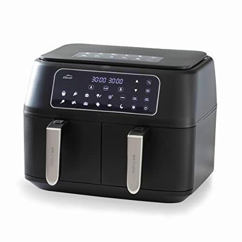 Lacor - 69508 - Freidora Sin Aceite DuploAir, Air Fryer con Pantalla Táctil