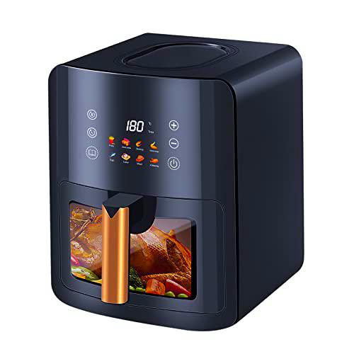 GONICVIN Freidora de aire caliente 5L con pantalla digital de alta velocidad circulación de aire utiliza poco o ningún aceite para cocinar