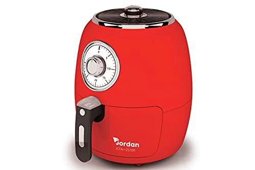 Jordan - Freidora de aire vintage, color rojo, 1700 W