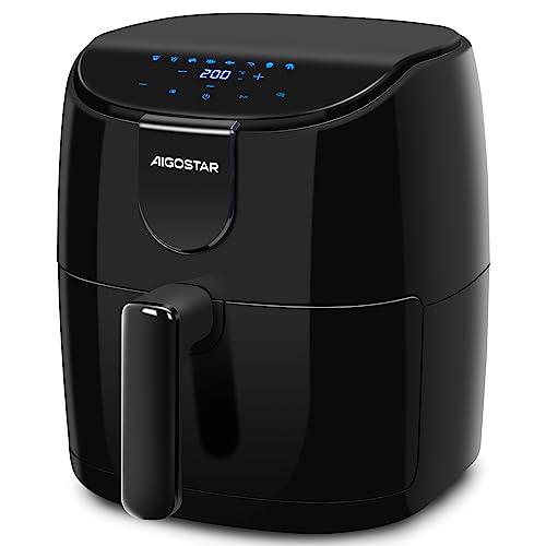 Aigostar Hayden X - Freidora de aire 9 en 1. Air Fryer 1500W 4L con temporizador de 60 minutos y pantalla LED