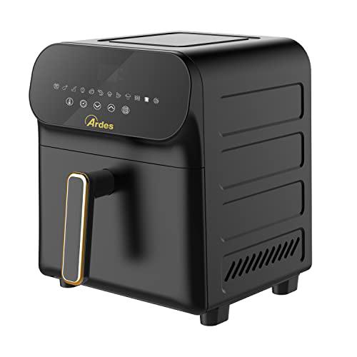 Ardes ARFRYA04 ELDORADA 6L D Freidora de aire caliente de metal Capacidad 6 Litros Freidora de aire con pantalla táctil digital y temporizador de 90 minutos Tecnología Rapid Air