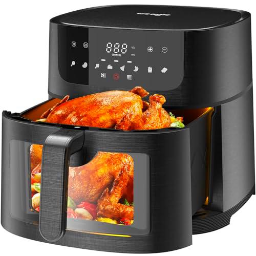 Iceagle Freidora de Aire sin Aceite 9L - Airfryer XXL con Ventana | Freidora Aire con Pantalla Táctil Led