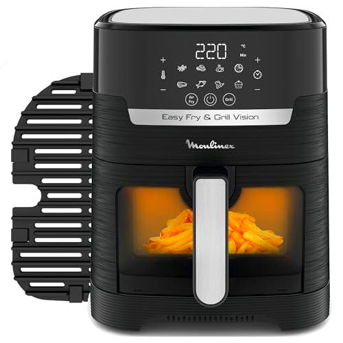 Moulinex Freidora de aire Easy Fry Compact 3 L- Air fryer para hasta 4  personas, comidas sanas y deliciosas, rápidas, panel control digital, 10  programas automáticos, EZ145A : : Hogar y cocina