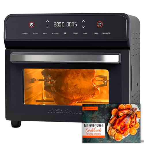 HYSapientia® Horno Freidora de Aire 24L，1800W Freidora sin Aceite con pantalla táctil digital LED