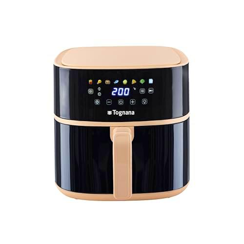 Tognana Iridea, Freidora de aire 8 L, Plástico-Acero Inoxidable, Champagne