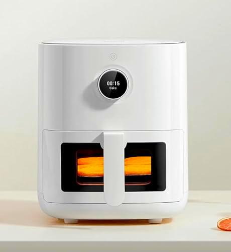 Xiaomi Mi Smart Air Fryer Pro | Freidora de Aire Sin Aceite | Freidora Compacta de 1600W con Pantalla Táctil OLED | Fritadeira Airfryer Doble Resistencia | Compatible con IOS y Android | Color Blanco