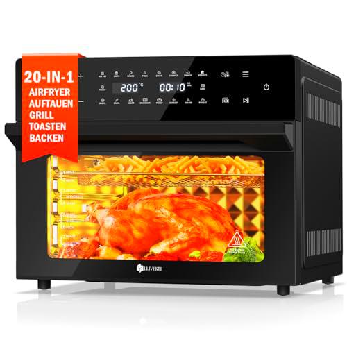 LLIVEKIT 30L Freidora de Aire Horno XXL con Asador Giratorio
