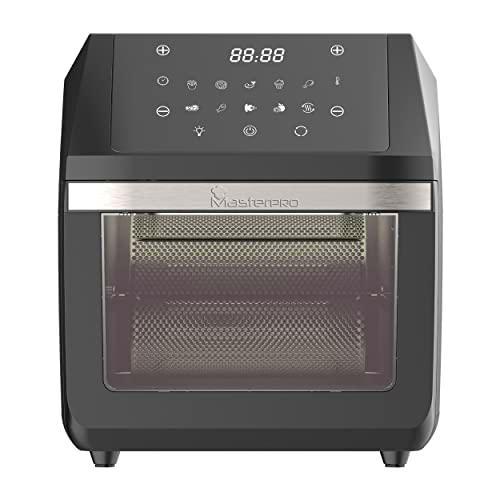 MasterPRO ROCKET 1100 - Freidora de aire caliente 11L SIN PFAS y mini horno 1800W con revestimiento cerámico CERATECH- 10 programas y control de temperatura