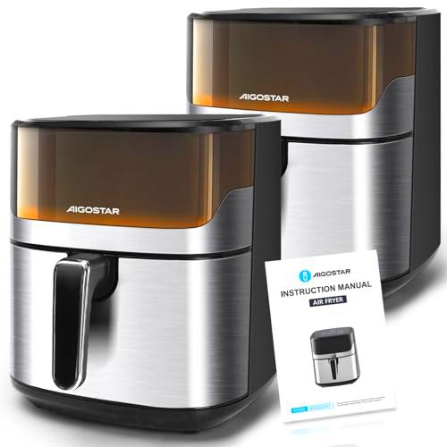 Aigostar Freidora de Aire 6.5L, Freidora sin Aceite con Ventana