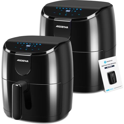 Aigostar Freidora de aire 4L, 8 programas Air Fryer 1500W