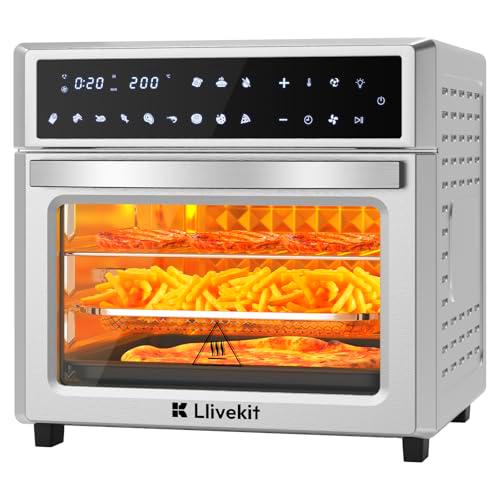 LLIVEKIT Horno Freidora Aire 26 L, Air Fryer con 12 Programas y Temporizador