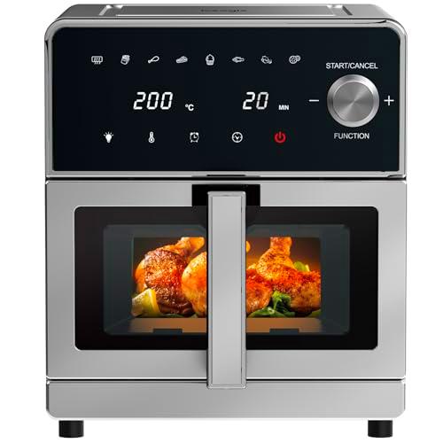 iceagle Freidora de Aire XXL 8L - 2100W Air Fryer con Doble Resistencia Arriba y abajo | Freidora sin Aceite con Ventana