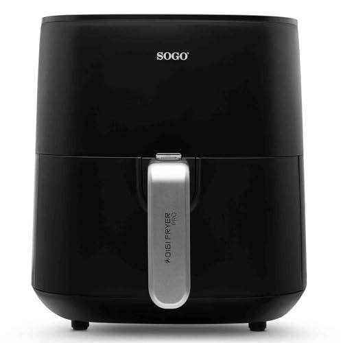 Sogo Freidora de Aire con Capacidad de 5,5L con 8 Modos de Cocina e Inluye Recetario