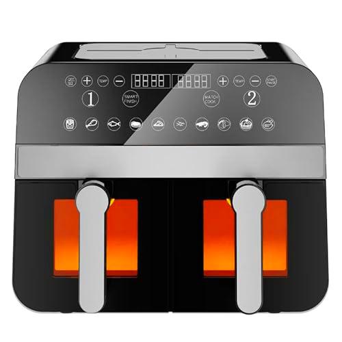 Comfy Nest,CNAFD45WB, freidora de aire, Air Fryer, digital doble cesta 2400W con ventana 9L