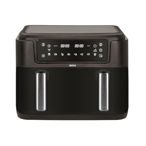 JOCCA - Freidora de Aire Caliente 10L Doble cubeta con placa divisoria
