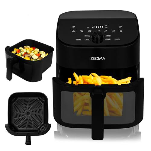 Freidora de Aire Zeegma Knapper Chef 6,5L - Cocina Saludable sin Aceite con 10 Programas Automáticos