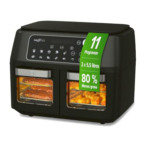 MAXXMEE Freidora de aire caliente de doble cámara 11 l | Combinación inteligente de horno de aire caliente