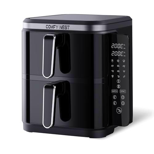 Comfy Nest, Freidora de aire de doble cesta 11L, Freidora de aire
