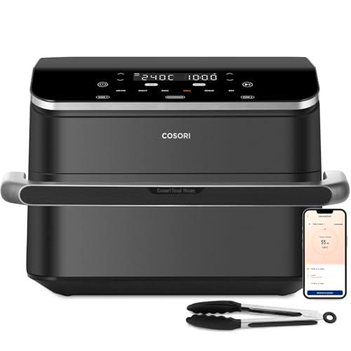Cosori Freidora de Aire Dual Blaze TwinFry 10L, Air Fryer con 4 Resistencias de Doble Cesta a Una