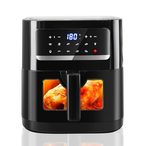 Freidoras de Aire sin Aceite, Emphsism Air Fryer 7L 1800W con Ventana de Visualización