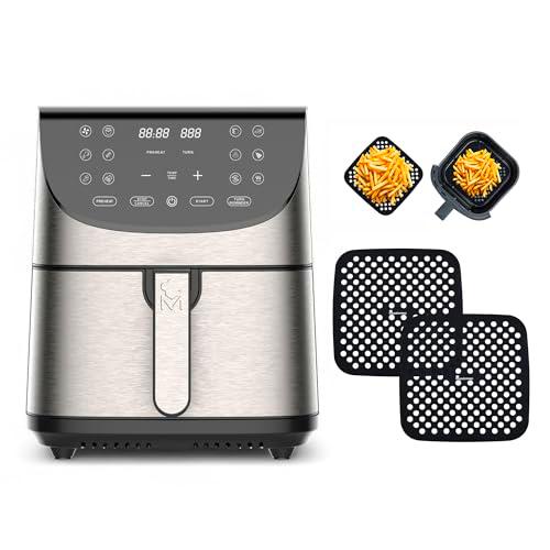 MasterPro Pack Freír Sin Aceite ROCKET 700 | Freidora de Aire 7L +2 Alfombrillas de Silicona | Pack Completo para Cocción Perfecta | Cocina sin Aceite &amp; Fácil Limpieza sin que se Peguen los alimentos