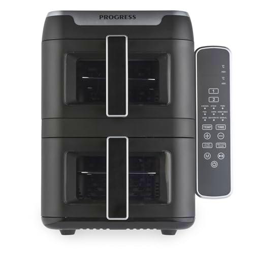 Progress Freidora de Aire Dual Vertical, Ventanas de Vista Fácil