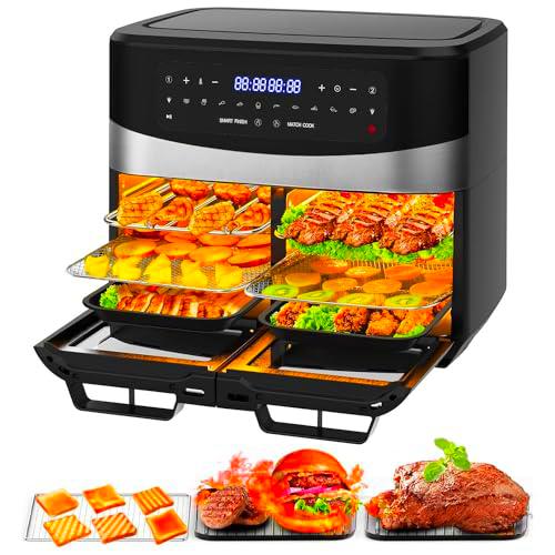 Avilia - Horno freidora de aire 12L con doble puerta de 6L